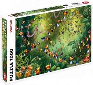 Puzzles de tucanes - Puzzle de tucan en la jungla de 1000 piezas