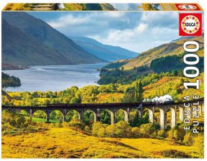 Los mejores puzzles de Escocia - Puzzle de 1000 piezas del Viaducto de Glenfinnan en Escocia de Educa