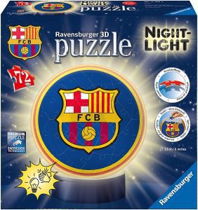 Los mejores puzzles de lÃ¡mparas nocturnas en 3D de Ravensburger - Puzzle de lÃ¡mpara nocturna del FC Barcelona de 72 piezas de Ravensburger
