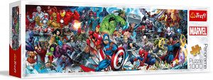Puzzle de panorama de Marvel de 1000 piezas - Los mejores puzzles de Marvel