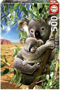 Puzzle de Koala con su Cachorro de 500 piezas de Educa - Los mejores puzzles de koalas