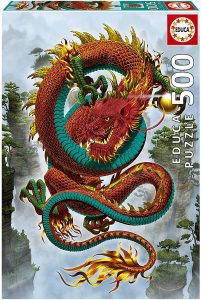 Puzzle de dragón de la Buena Fortuna de 500 piezas de Educa - Los mejores puzzles de dragones