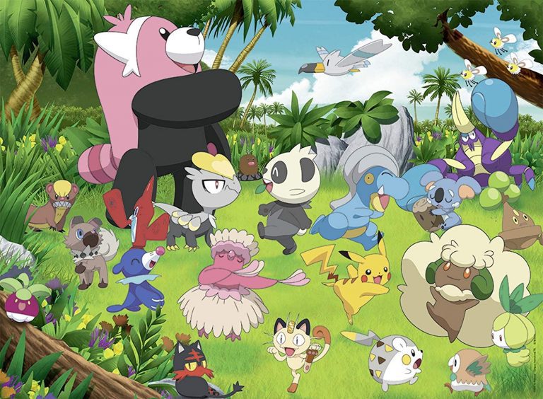 Puzzles de Pokemon - Puzzle de pokemons en un jardín hecho