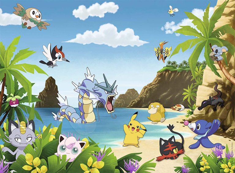 Puzzles de Pokemon - Puzzle de pokemons en una isla hecho