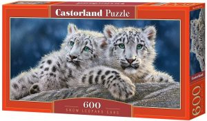 Los mejores puzzles de Leopardos - Puzzle de crías de leopardo de las nieves de 600 piezas