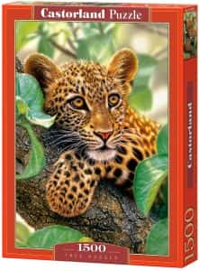 Los mejores puzzles de Leopardos - Puzzle de familia de leopardo de 1500 piezas