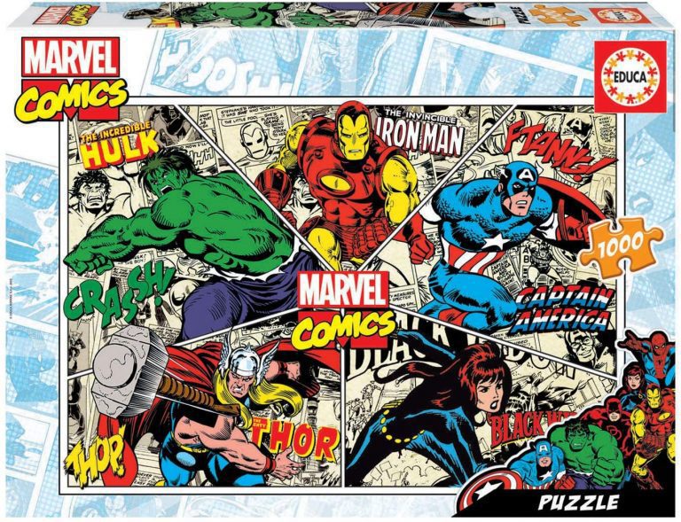 Puzzle de Marvel Comics de los vengadores con clasicos superheroes