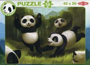 Mini puzzles de Osos panda - Puzzle de osos panda jugando en el bosque de 56 piezas