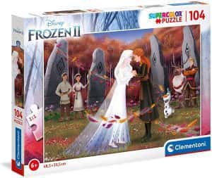Puzzle de Frozen de 104 piezas de Clementoni - Los mejores puzzles de Frozen 2 - Puzzles de Disney