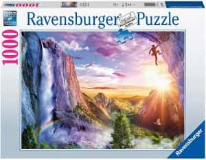 Puzzle de La felicidad del escalador de 1000 piezas de Ravensburger - Los mejores puzzles de escalada - Puzzle de cascada