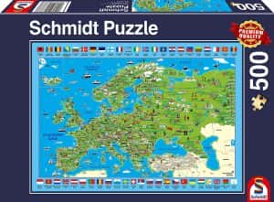 Puzzle de Mapa de Europa de 500 piezas de Schmidt - Los mejores puzzles de Mapa de Europa