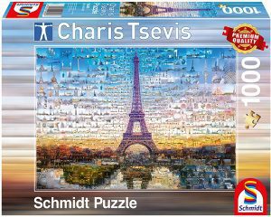 Puzzle de París de Francia de 1000 piezas de Schmidt de Charis Tsevis - Los mejores puzzles de París de Francia - Puzzles de ciudades del mundo