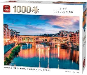 Puzzle de Ponte Vecchio de Florencia de 1000 piezas de Educa - Los mejores puzzles de Florencia de Italia - Puzzles de ciudades del mundo