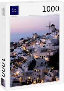Puzzle de Santorini de noche de Lais de 1000 piezas - Los mejores puzzles de Santorini