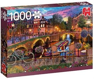 Puzzle de canales de Ámsterdam de 1000 piezas de Jumbo - Los mejores puzzles de Ámsterdam en Holanda - Puzzles de ciudades del mundo