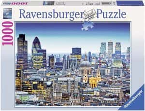 Puzzle de cielo de Londres de noche de 1000 piezas de Ravensburger - Los mejores puzzles de Londres de Inglaterra - Puzzles de ciudades del mundo