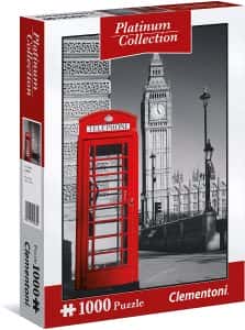 Puzzle de ciudad de Londres en blanco y negro de 1000 piezas de Clementoni - Los mejores puzzles de Londres de Inglaterra - Puzzles de ciudades del mundo
