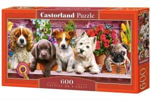 Puzzle de club de puppies de 600 piezas - Los mejores puzzles de perros