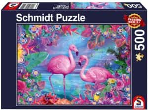 Puzzle de flamencos de flores de 500 piezas - Los mejores puzzles de flamencos - flamingos