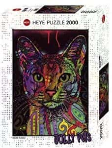 Puzzle de gato de 2000 piezas de colores - Los mejores puzzles de gatos