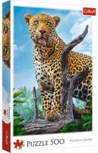 Puzzle de leopardo de 500 piezas de Trefl - Los mejores puzzles de leopardos - Puzzles de animales