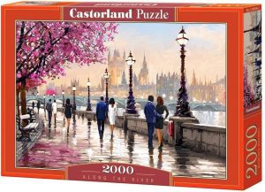 Puzzle de paseo por el río de Londres de 2000 piezas de Castorland - Los mejores puzzles de Londres de Inglaterra - Puzzles de ciudades del mundo