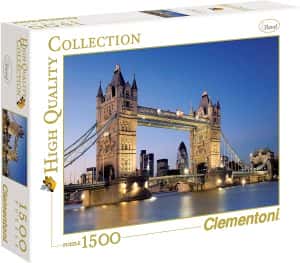 Puzzle de puente de Londres de noche de 500 piezas de Clementoni - Los mejores puzzles de Londres de Inglaterra - Puzzles de ciudades del mundo