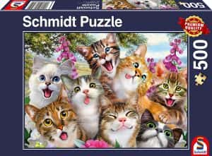 Puzzle de selfie de gatos de 500 piezas de Schmidt - Los mejores puzzles de gatos