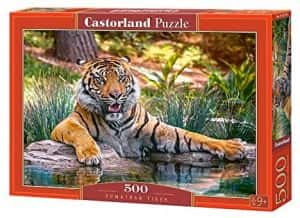Puzzle de tigre de sumatra de 500 piezas de Castorland - Los mejores puzzles de tigres - Puzzle de tigre