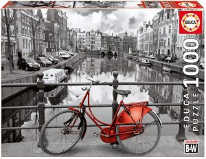 Puzzles de Amsterdam - Puzzle de Amsterdam clásico de la bicicleta roja de 1000 piezas