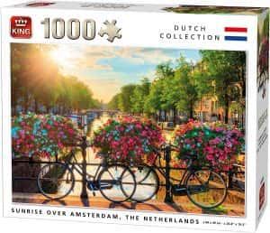 Puzzles de Amsterdam - Puzzle de Amsterdam florido de 1000 piezas