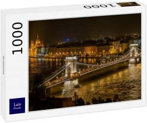Puzzles de Budapest - Puzzle del puente de las cadenas de noche de 1000 piezas