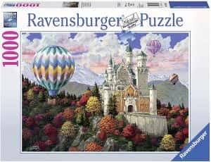 Puzzles de Castillo Neuschwanstein - Puzzle panorama del Castillo Neuschwanstein de 1000 piezas de Ravensburger dibujo