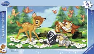 Puzzles de Disney - Puzzles de Bambi - puzzle de Bambi y sus amigos de 15 piezas