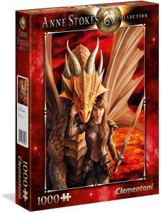 Puzzles de Dragones - Puzzle de Dragón guerrero de Anne Stokes de 1000 piezas