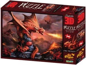 Puzzles de Dragones - Puzzle de Dragon del fuego en 3D