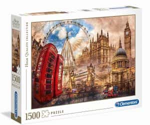Puzzles de Londres - Puzzle de Londres vintage de 1500 piezas