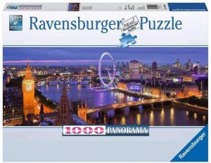 Puzzles de Londres - Puzzle panorámica nocturna de Londres de Ravensburger de 1000 piezas