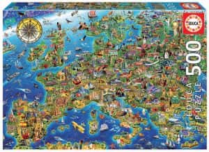 Puzzles de Mapas de Europa - Puzzle de Europa de mapa de Europa de 500 piezas