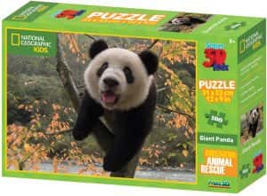 Puzzles de Osos panda - Puzzle de oso panda con efecto 3D de 100 piezas