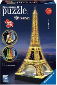 Puzzles de París en 3D - Torre Eiffel en 3D de noche
