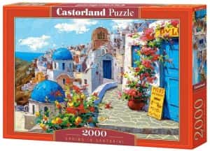 Puzzles de Santorini en Grecia - Puzzle de 2000 piezas de las casas de Santorini de Castorland