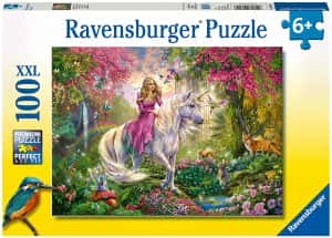 Puzzles de Unicornio - Puzzle de princesa montando un unicornio de 150 piezas