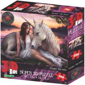 Puzzles de Unicornio - Puzzle de unicornio con efecto 3D de 150 piezas