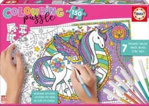 Puzzles de Unicornios - Puzzle de unicornio para colorear de 150 piezas