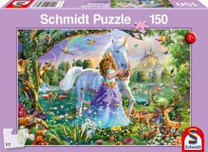 Puzzles de Unicornios - Puzzle de unicornio y princesa de 150 piezas
