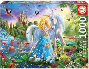 Puzzles de Unicornio - Puzzle de unicornios y flamencos de 1000 piezas