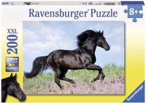 Puzzles de caballos - Puzzle de caballo negro de 200 piezas