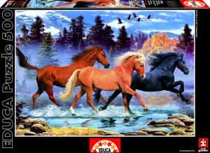 Puzzles de caballos - Puzzle manada de caballos de 500 piezas