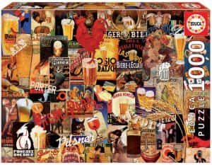 Puzzles de cervezas - Puzzle de collage vintage de cervezas de 1000 piezas